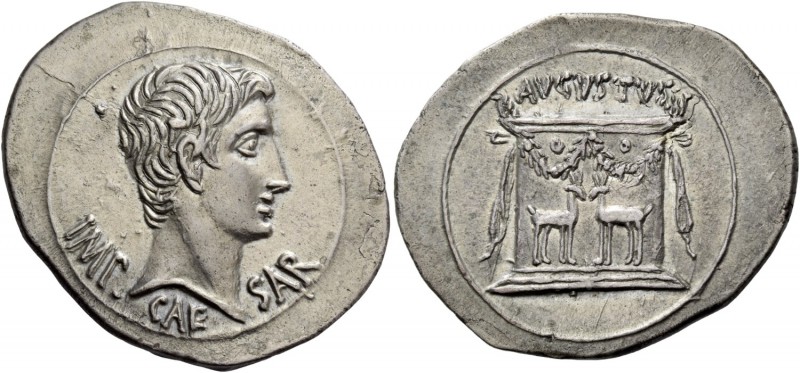 Octavian as Augustus, 27 BC – 14 AD. Cistophoric tetradrachm, Ephesus 24-20 BC, ...