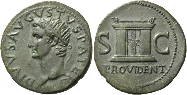 Octavian as Augustus, 27 BC – 14 AD. Divus Augustus. As circa 22-30, Æ 11.27 g. ...