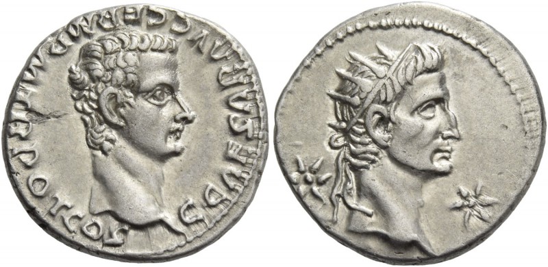 Gaius, 37-41. Denarius, Lugdunum 37-38, AR 3.78 g. C CAESAR AVG GERM P M TR POT ...
