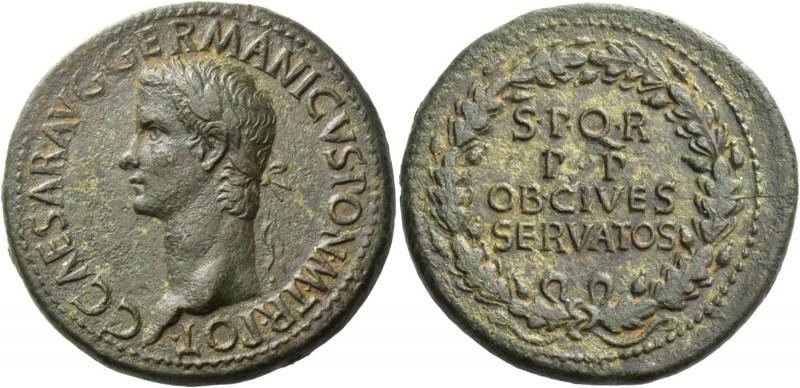 Gaius, 37-41. Sestertius 37-38, Æ 27.30 g. C·CAESAR·AVG·GERMANICVS·PON·M·TR·POT ...