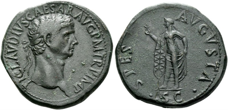 Claudius augustus, 41 – 54. Sestertius 41-54, Æ 30.63 g. TI CLAVDIVS CAESAR AVG ...