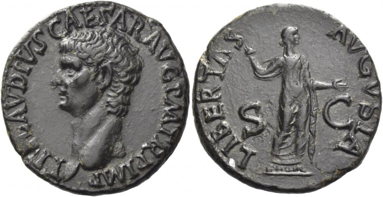 Claudius augustus, 41 – 54. As circa 41-50, Æ 9.68 g. TI CLAVDIVS CAESAR AVG P M...