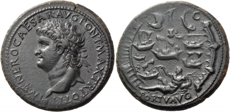 Nero augustus, 54 – 68. Sestertius, Lugdunum circa 66-68, Æ 26.11 g. IMP NERO CA...