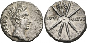 The Civil Wars, 68 – 69. Denarius, Spain and Gaul (?) 68/69, AR 3.42 g. [AVGVSTVS] – CAESAR Laureate head of Augustus r. Rev. [D]IVVS – IVLIVS Comet o...