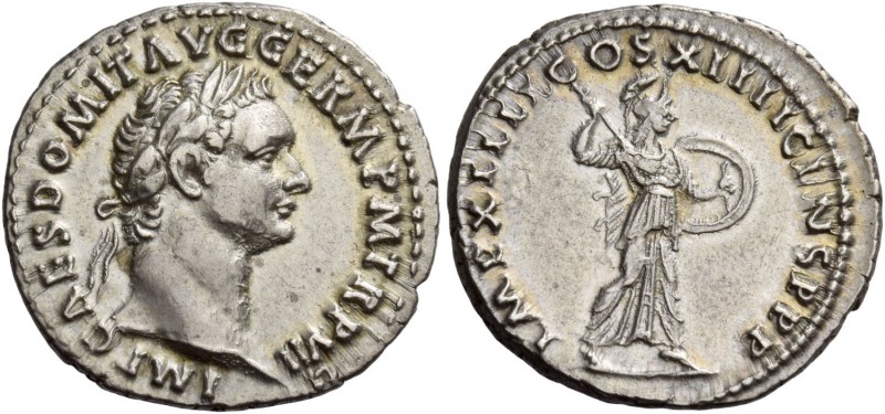Domitian augustus, 81 – 96. Denarius 1st January-13rd September 88, AR 3.63 g. I...