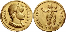 Galeria Valeria, wife of Galerius Maximianus. Aureus, Nicomedia circa 308-310, AV 5.42 g. GAL VAL – ERIA AVG Diademed and draped bust r. Rev. VENERI V...