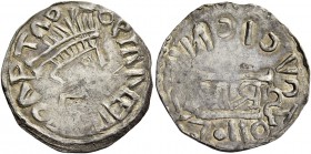 The Gepids. In name of Anastasius, 491-518. Half siliqua, Sirmium circa 491-504, AR 1.35 g. Pearl-diademed, draped and cuirassed bust r. Rev. Legend a...