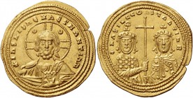 Basil II Bulgaroctonos, 11 January 976 – 15 December 1025, with Constantine VIII, co-emperor throughout the reign. Histamenon 1005-1025, AV 4.42g. +Ih...