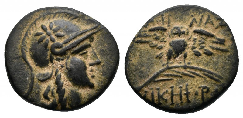 MYSIA. Pergamon. Ae (Circa 200-133 BC). Obv: Helmeted head of Athena right. Rev:...