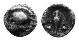 WESTERN ASIA MINOR, Uncertain. 5th century BC. AR Hemiobol or Tetartemorion. AR 0.20g