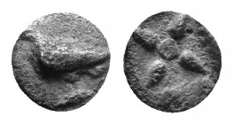 ASIA MINOR, Uncertain. 5th century BC. AR Tetartemorion. 0.13g