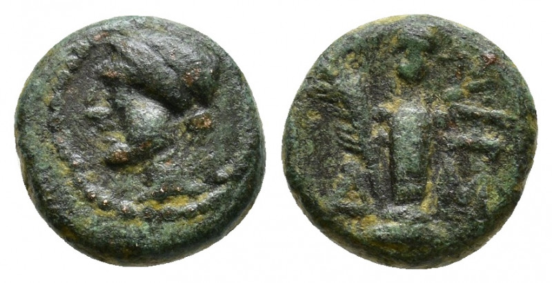 THRACE. Sestos. AE 1,68gr (Circa 300 BC). Obv: Female head left (Persephone?) Re...