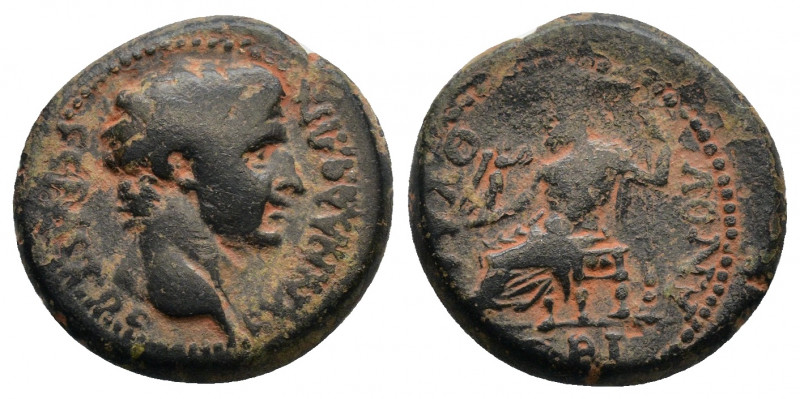 PHRYGIA. Synnada. Tiberius (14-37). Ӕ. Obv.: ϹEΒΑϹΤΟϹ ϹΥΝΝΑΔEΩΝ. Bare head of Ti...