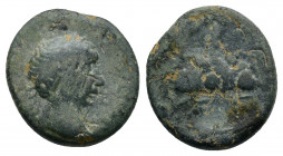 Cappadocia, Caesarea. Trajan. A.D. 98-117. laureate head of Trajan right / Mt. Argaeus surmounted by wreath; in exergue, date. AE 3.23 g
