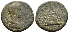 Cappadocia. Caesarea. Caracalla AD 211-217. Laureate head right / MHTΡOΠ KAICAΡΙ, Mount Argaeus on altar. AE 11.31g