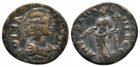 PISIDIA, Antiochia. Julia Domna. Augusta, AD 193-217. Æ 23mm . IVLIA AVGVSTA, draped bust right / ANTIOCH GEN COL C, Tyche standing left, holding rudd...