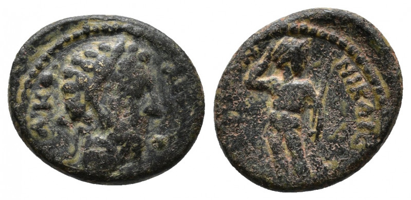 Bithynia, Nicaea. Commodus 180-192. Α Κ Μ ΑV Κο ΑΝΤΩΝΙΝ[?], laureate head of Com...