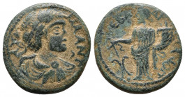 Phrygia, Hadrianopolis Sebaste. Caracalla. A.D. 198-217. Æ 21 (21.1 mm, 3.98 g, 7 h). M AV ANTΩN, laureate head right / CEB AΔPIANO, Tyche standing le...