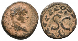 Elagabalus (218-222). Syria, Antiochia. Æ Laureate head r. R/ S • C, eagle below; all within laurel wreath. McAlee 783 AE 5.7g