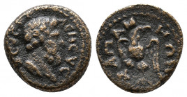 PHRYGIA. Apameia. Pseudo-autonomous issue. Assarion. time of Septimius Severus to Macrinus, circa 193-218. ZЄYC KЄΛЄΝЄΥC Draped bust of Zeus Kelaineos...