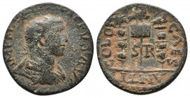 Pisidia, Antioch. Philip I. Arab (244-249 AD) IMP M IVL PHILIPPVS AV(G); radiate, draped and cuirassed bust of Philip I, r., seen from rear. / COLON C...