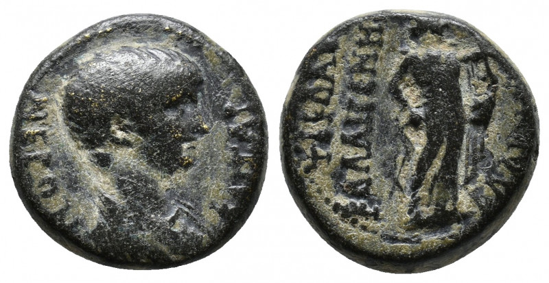 LYDIA. Blaundus. Nero, 54-68. Hemiassarion. Tiberios Klaudios Kalligenes, magist...