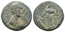 LYDIA. Nicaea Cilbianorum (Cilbiani Inferiores). Geta (Caesar, 198-209). Ae. Obv: AVTOK KAI Π CЄ ΓЄTAC. Laureate, draped and cuirassed bust right. Rev...