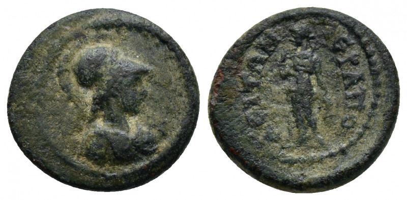 PHRYGIA. Hierapolis. Pseudo-autonomous. Ae (2nd-3rd century AD). Obv: Helmeted a...