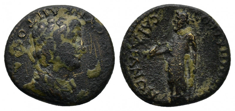 Lydia, Sardis. Time of Nero (54-68). ΘƐΟΝ ϹΥΝΚΛΗΤΟΝ, draped bust of Senate r., Ɛ...