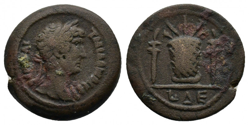 Egypt, Alexandria, Hadrian (117-138). Obol. RY 10 - 125-6. ΑΥΤ ΚΑΙ - ΤΡΑΙ ΑΔΡΙΑ ...