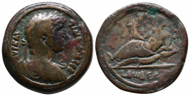 EGYPT, Alexandria. Hadrian 117-138. Dated RY 12 (127-8). ΑΥΤ ΚΑΙ - ΤΡΑΙ ΑΔΡΙΑ ϹƐΒ; laureate draped and cuirassed bust of Hadrian, r., seen from rear /...