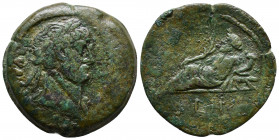 EGYPT, Alexandria. Hadrian 117-138. RY 8 (123-4) .ΑΥΤ ΚΑΙ - ΤΡΑΙ ΑΔΡΙΑ ϹƐΒ; laureate head of Hadrian, r., drapery on l. shoulder / Reverse: L ΤΡΙϹΚΑΙ;...