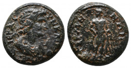 Mysia, Germe. Pseudo-autonomous, Antonines time 138-192. ΙƐΡΑ ϹVΝΚΛΗΤΟϹ, draped bust of the Senate (youthful), r. / ΓƐΡΜΗΝΩΝ, nude Heracles standing, ...