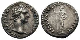 Domitian, 81-96. Denarius, Rome, January - September 95. IMP CAES DOMIT AVG GERM P M TR P XIIII Laureate head of Domitian to right. Rev. IMP XXII COS ...