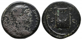 Hadrian 117-138, As, Obv: HADRIANVS AVGVSTVS, laureate bust of Hadrian right / Rev: COS III S C,RIC II 684; BMCRE 1354; Cohen 442 AE 9.52g