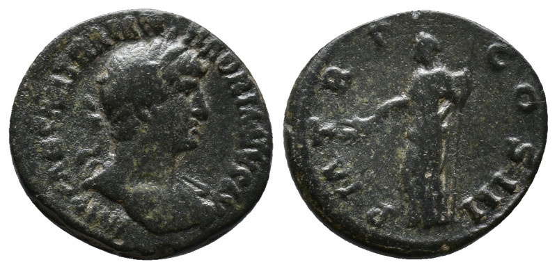 Hadrian 117-138 Limes denarius. IMP CAESAR TRAIAN HADRIANVS AV (sic!), bust of H...