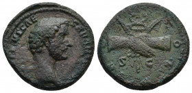 Antoninus Pius. As Caesar, A.D. 138. Æ as. Rome, under Hadrian, 25 February-10 July AD 138. IMP T AELIVS CAESAR ANTONINVS, bare head of Antoninus Pius...