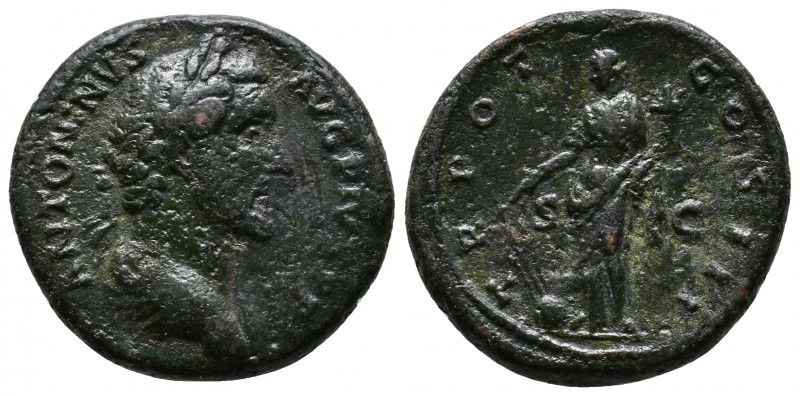 Antoninus Pius. AD 138-161. Æ As Rome mint. Struck AD 140-144.ANTONINVS AVG PIVS...