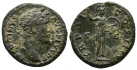 Antoninus Pius, (A.D. 138-161), Ӕ as issued 145-161, Rome mint, obv. laureate head to right of Antoninus Pius, around ANTONINVS AVG PIVS P P, rev. Min...