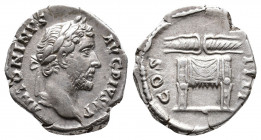 Antoninus Pius (AD 138-161). AR denarius. Rome, AD 145-161. ANTONINVS AVG PIVS P P, laureate head of Antoninus Pius right / COS IIII, winged thunderbo...