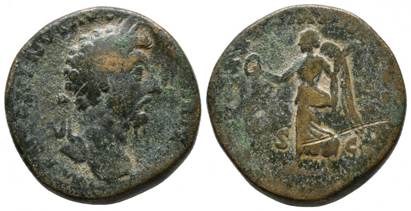 Marcus Aurelius, 161-180. Ӕ Sestertius, struck AD 166-7. M ANTONINVS AVG ARM PAR...