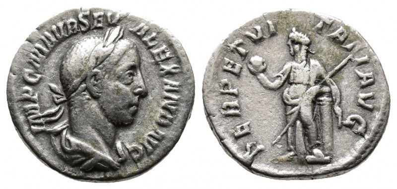 Severus Alexander (222-235) AR Denarius. Rome, AD 222-228. IMP C M AVR SEV ALEXA...