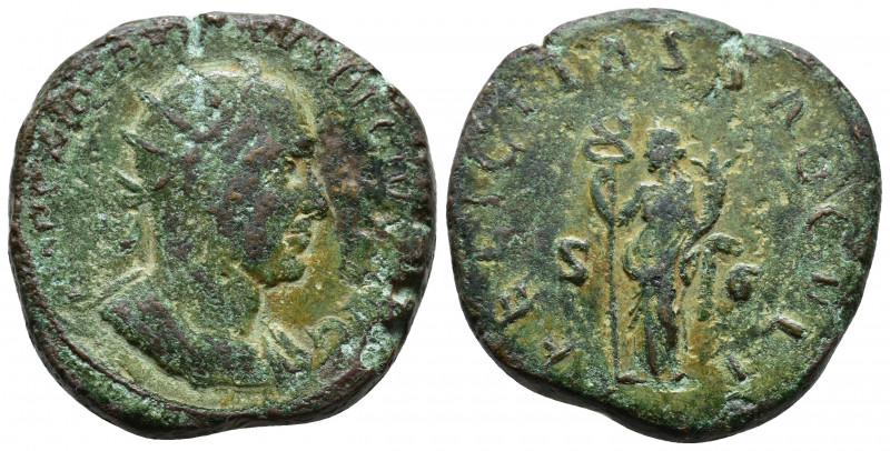 Trajan Decius, 249–251. Double-sestertius, Æ. IMP C M Q [TRAIA]NVS DECIVS AVG Ra...