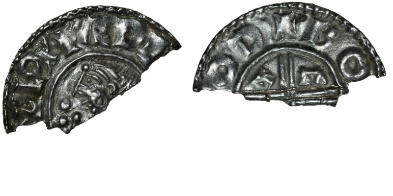 England. Aethelred II. 978-1016. AR Half Penny (10mm, 0.64g). Crux type (BMC iii...