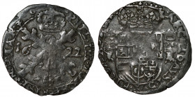 France-Comte, Philippe IV 1621-1665. Billon gros (1/32 patagon) (23mm, 1.84g). 1622, Boudeau 1267; Poye D`Avant 534.