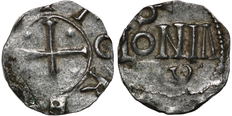 Germany. Cologne. Otto III 983-1002. AR Denar (15mm, 1.25g). Cologne mint. [+O]T...