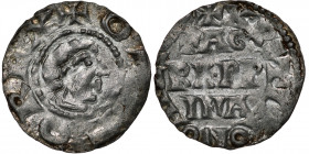 Germany. Andernach. Otto III. 983 – 1002. AR Denar (18mm, 0.80g). Andernach mint. +OTTO REX, diademed head right / +XRSTIA o N o [RLIGIO, three-line l...