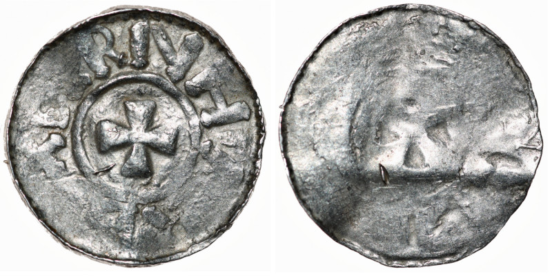 Germany. Duchy of Saxony. Bernhard I 973-1011. AR Denar (18.5mm, 1.07g). Bardowi...
