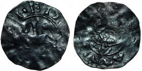 Germany. Saxony near Jever. Dietmar 1025-1035. AR Denar (18mm, 0.90g). Unknown mint. Triquetra / Cross with pellets in each angle. Dbg.1559, Kilger 3....