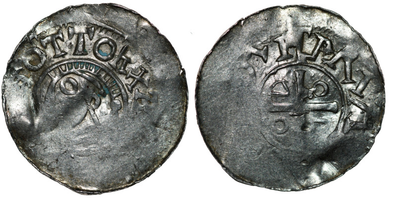 Germany. Duchy of Saxony. Goslar. Otto III 983-1002. AR Denar (19mm, 1.26g). OTT...